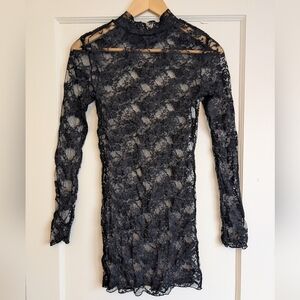 Elegant Black Lace Dress